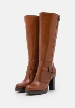 Pier One Leather- Laarzen Met Hoge Hak - Cognac -Schoenen Verkoop 1e904b13bbe04b61b591958331895eb3