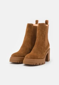 Pier One Leather - Enkellaarsjes Met Hoge Hak - Cognac -Schoenen Verkoop 2be65df1ec21468c939e38989695e7b8