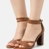 Pier One Leather - Sandalen Met Hoge Hak - Cognac -Schoenen Verkoop 606d31360e4947d28cde11c2a3331431