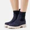 Pier One Leather - Enkellaarsjes Met Plateauzool - Dark Blue -Schoenen Verkoop 6695cf34bc6544ca9156ba3064e19c26