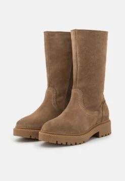 Pier One Leather Winter Boot - Laarzen - Taupe -Schoenen Verkoop 83df9d01add942eaabb452a58120a742