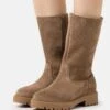 Pier One Leather Winter Boot - Laarzen - Taupe -Schoenen Verkoop 8bef5468585a4c10acc85d415b419533