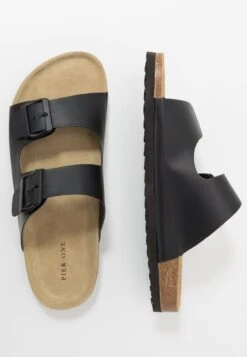 Pier One Unisex - Pantoffels - Black -Schoenen Verkoop a98de5f417bd4f57b176937b18a12ab7