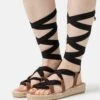 Pier One Leather - Sandalen Met Plateauzool - Black -Schoenen Verkoop d6568c00d78c4b13bf3ce4470f4bc9a7